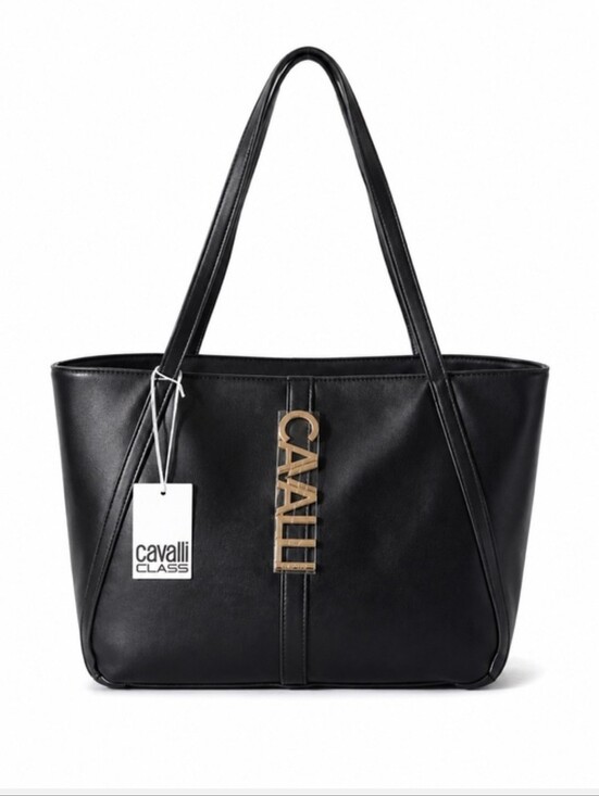 Cavalli Class Handbags - NWT Cavalli Class Sandra Shopper Tote Bag - Black Onyx